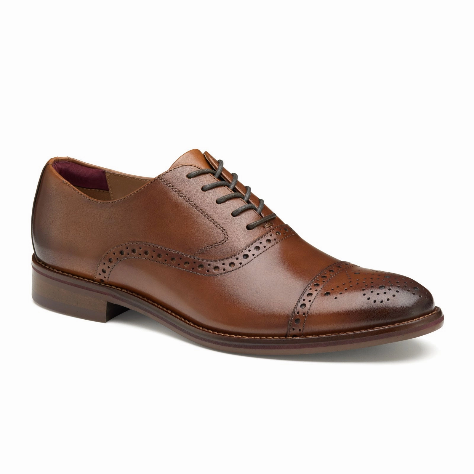 Chaps Derby Lace-up Casual Dress Shoe Johnston & Murphy Conard 2.0 Cap Toe Oxford (Men) - Tan Full Grain
