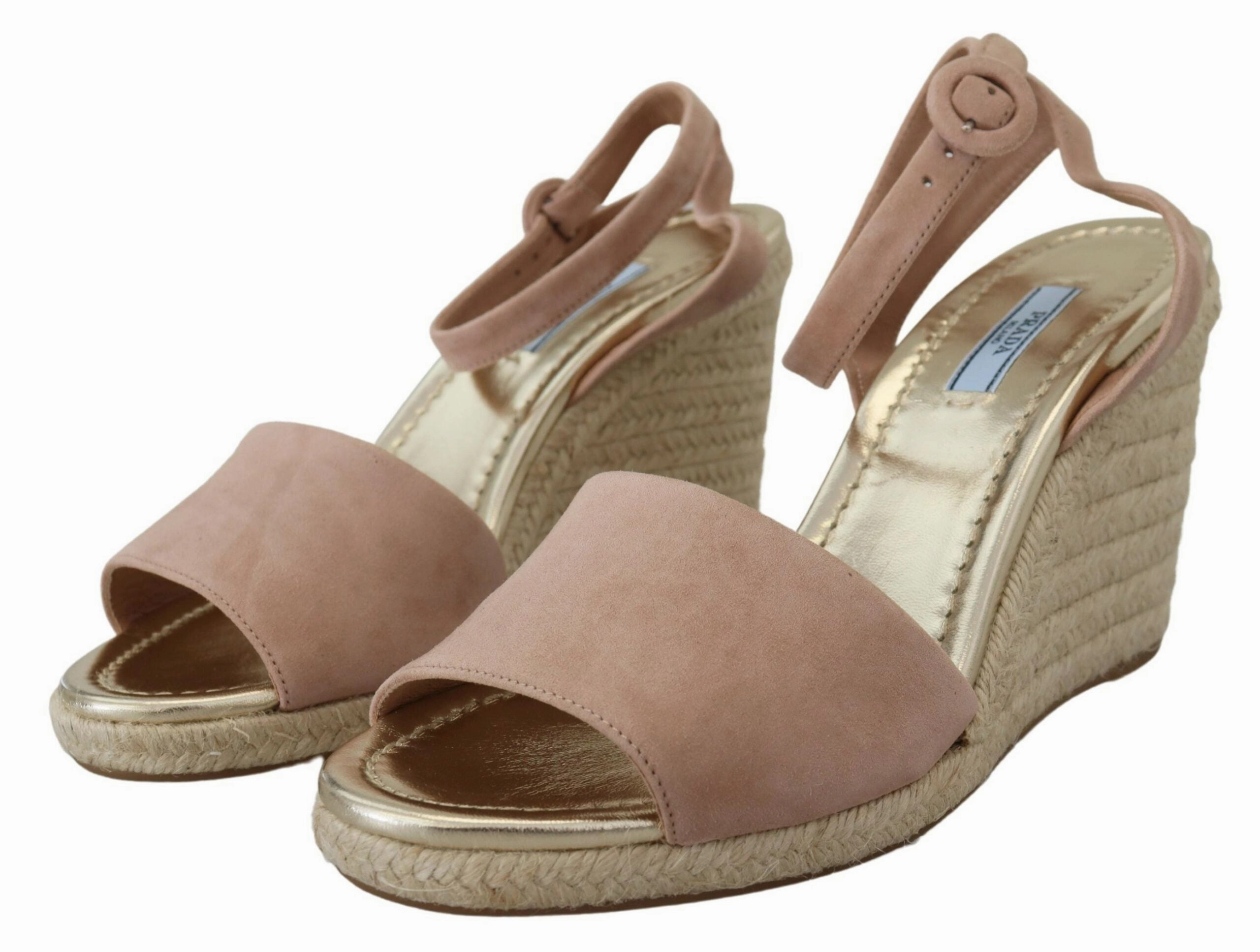 Sandals Closeout Pink Suede Leather Ankle Strap Sandals