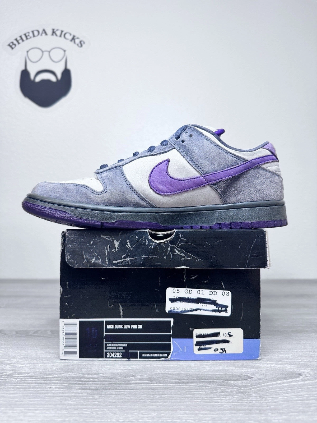 Coupon Codes For Asics Running Shoes Size 10.5 - Nike SB Dunk Low Pro Purple Pigeon 2006 304292-051 Preowned