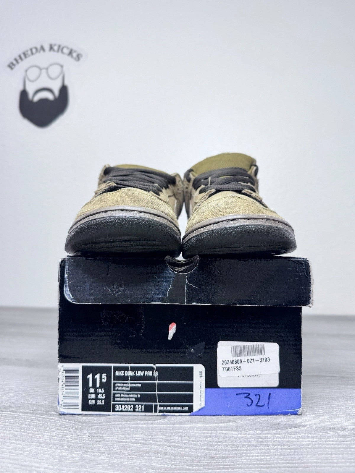 Asics Gel Dedicate 7 Tennis Shoes Size 11.5 - Nike SB Dunk Low Pro Sandalwood 304292-321 Preowned Rare Og