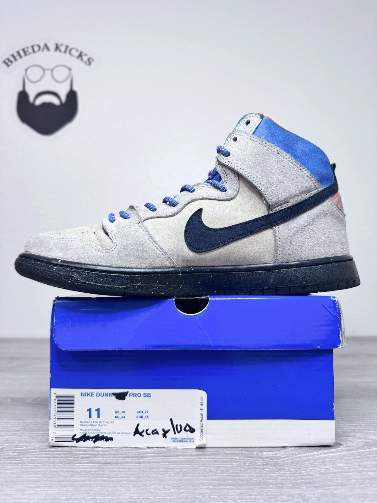 Asics Youth Basketball Shoes Size 11 - Nike Dunk Premium SB High Acapulco Gold Preowned 313171-207 Authentic