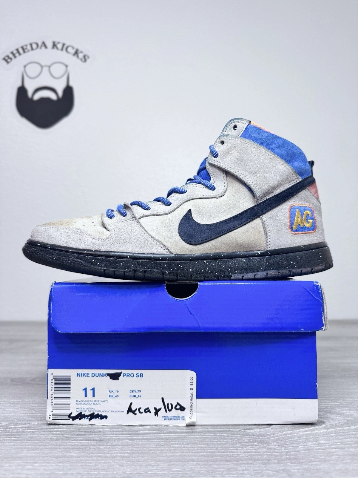 Size 11 - Nike Dunk Premium SB High Acapulco Gold Preowned 313171-207 Authentic Asics Shoes Las Vegas