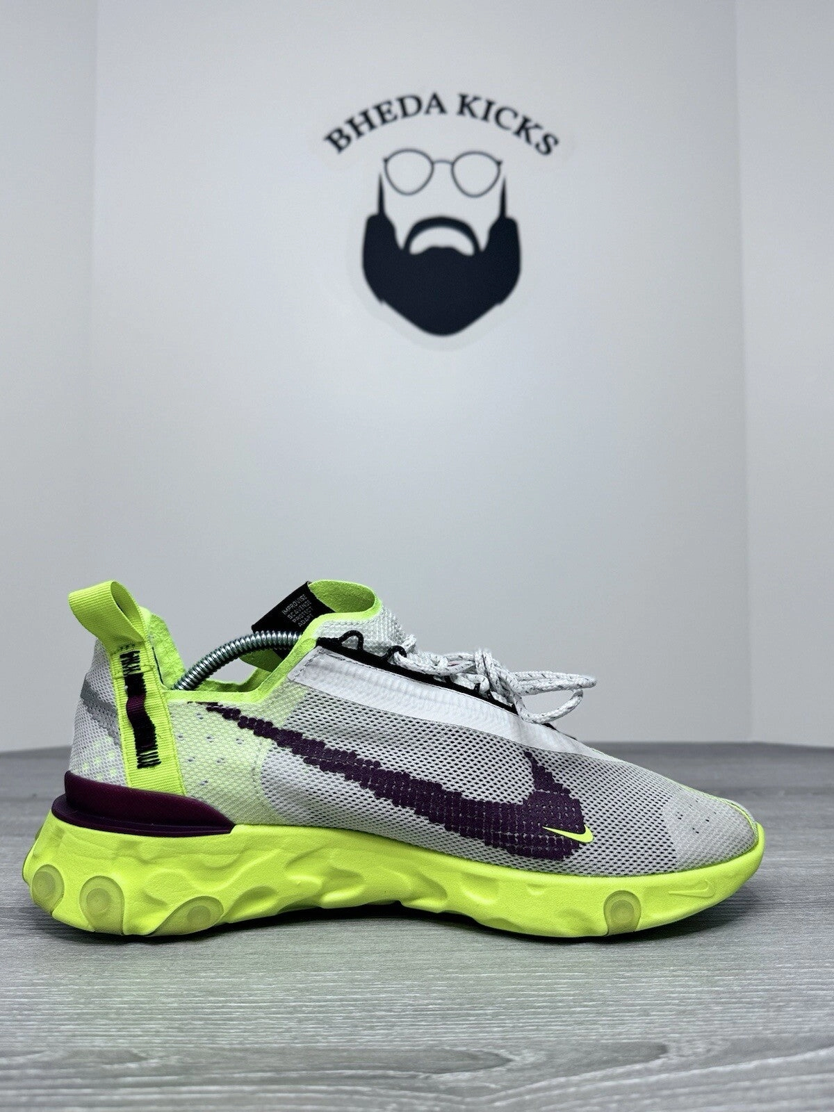 Size 11 - Nike React ISPA Sneakers Platinum Volt Running Shoes CT2692 002 Men's Sydney Marathon Asics Shoes