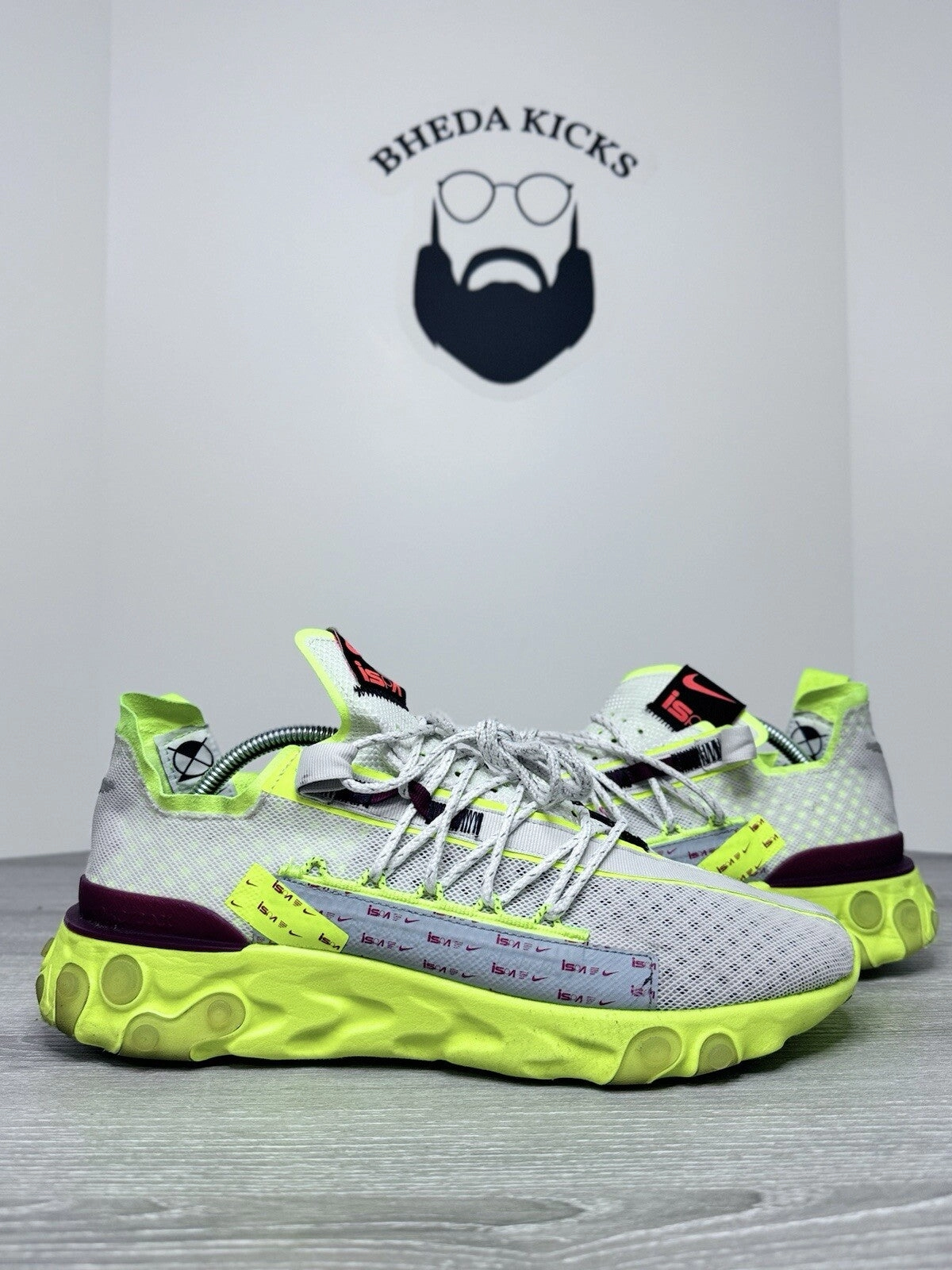 Size 11 - Nike React ISPA Sneakers Platinum Volt Running Shoes CT2692 002 Men's Cheapest Asics Running Shoes Online