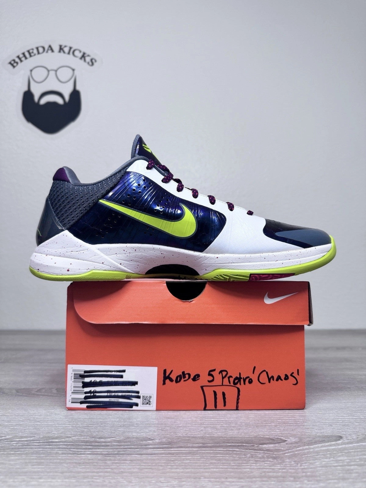 Asics Skateboarding Japan Pro Skate Shoes Size 11 - Nike Zoom Kobe 5 Protro 2020 Chaos CD4991-100 Preowned PADS