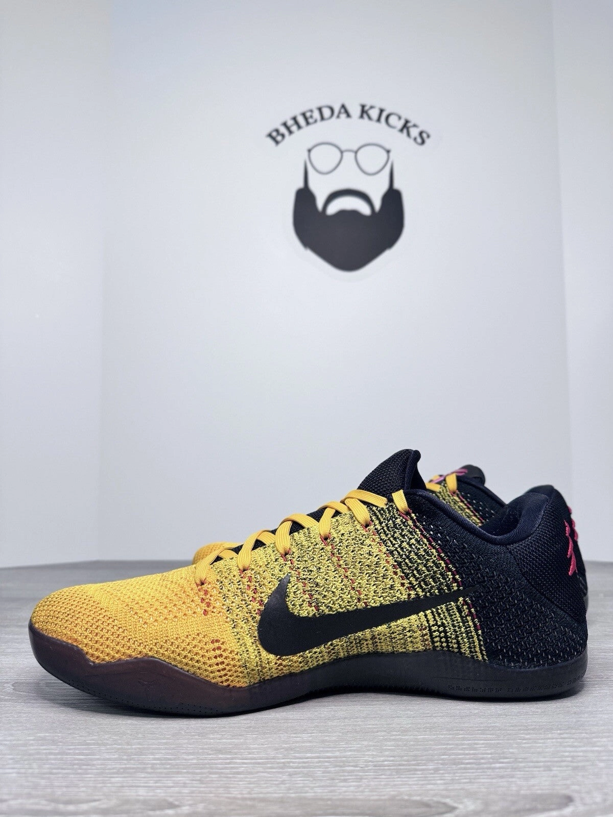 Size 12.5 - Nike Kobe 11 Elite Low Bruce Lee 822675-706 Preowned CLEAN Asics Volleyball Shoes Upcourt 6