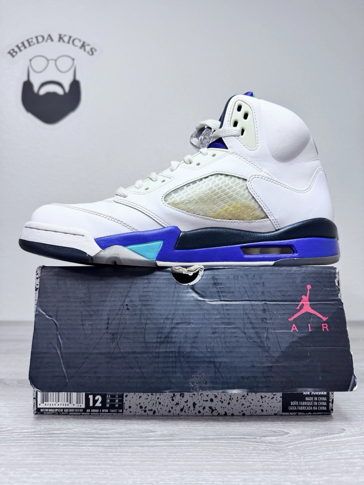 Asics Gel Quantum 360 Running Shoe Size 12 - Nike Air Jordan 5 Retro Grape 2013 White Purple Black 136027-108