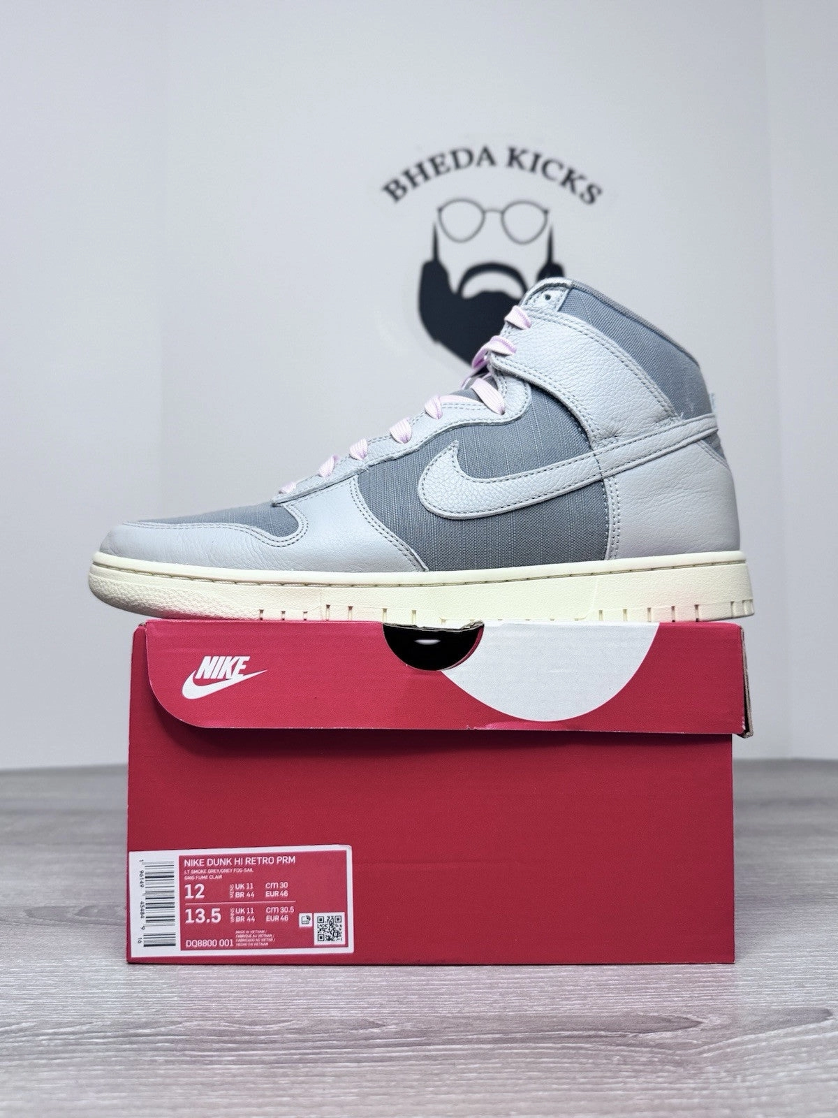 Shoes Similar To Asics Nimbus Size 12 - Nike Dunk High Premium Certified Fresh Particle Grey Sail DQ8800-001