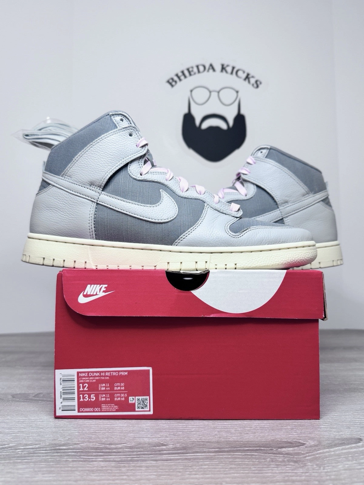 Size 12 - Nike Dunk High Premium Certified Fresh Particle Grey Sail DQ8800-001 Asics Dynamic Duomax Shoes Price