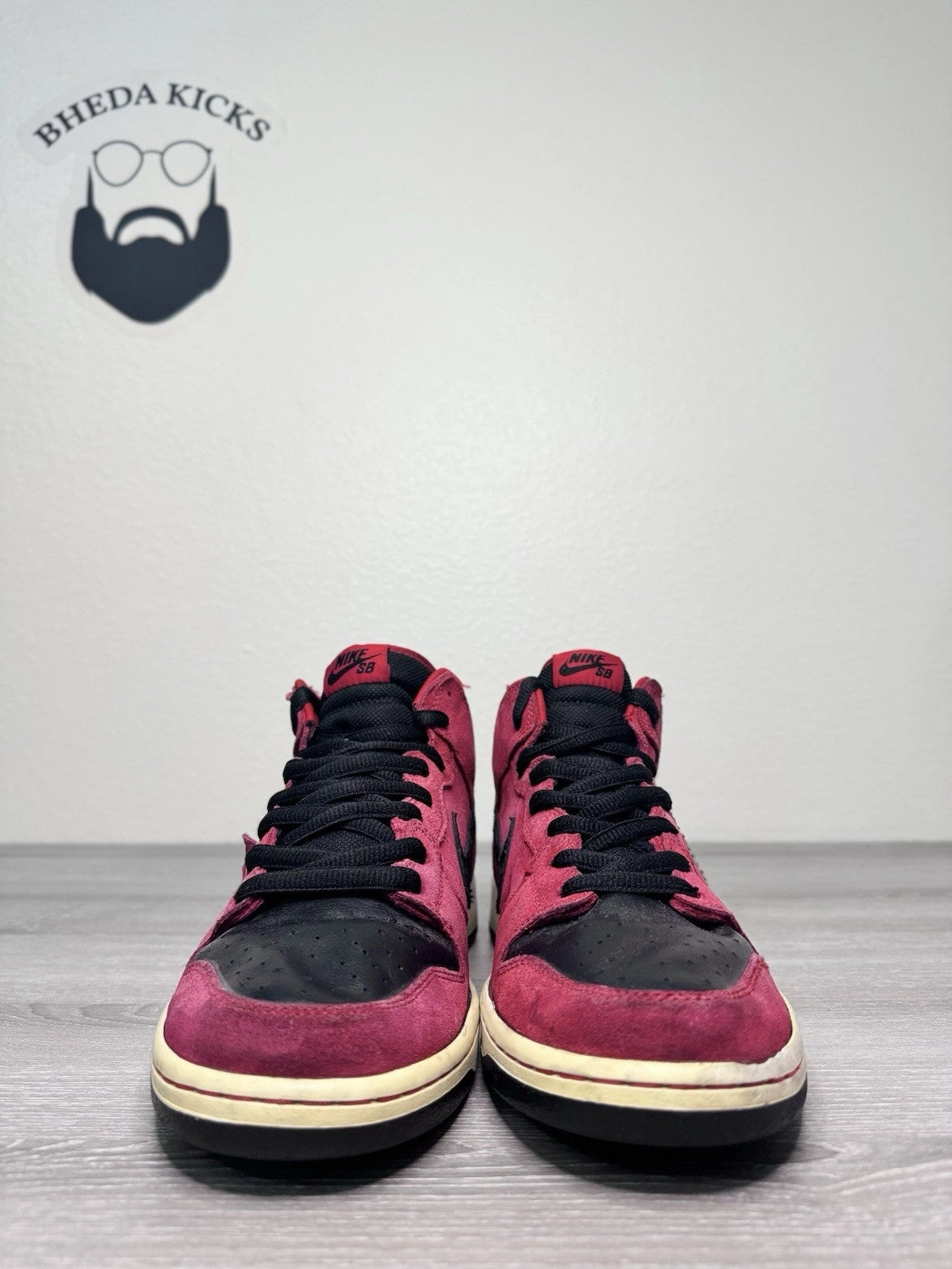 Asics Shoe Fit Finder Size 12 - Nike Dunk Pro Sb Mid Red 314383-600 Preowned Authentic