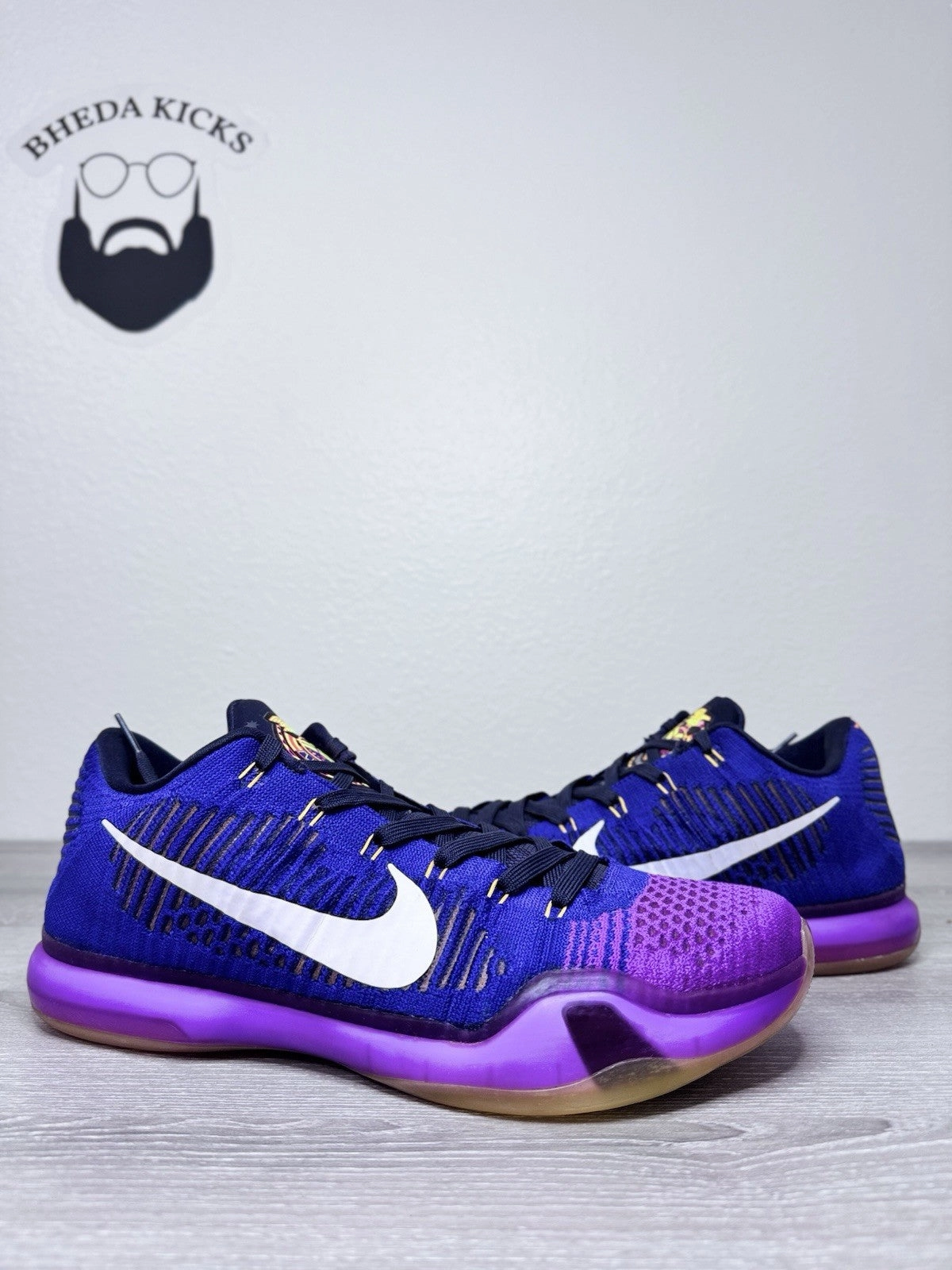 Asics Tennis Shoes Uk Size 12 - Nike Kobe 10 Elite Low Draft Pick 2015 Purple Yellow Opening Night