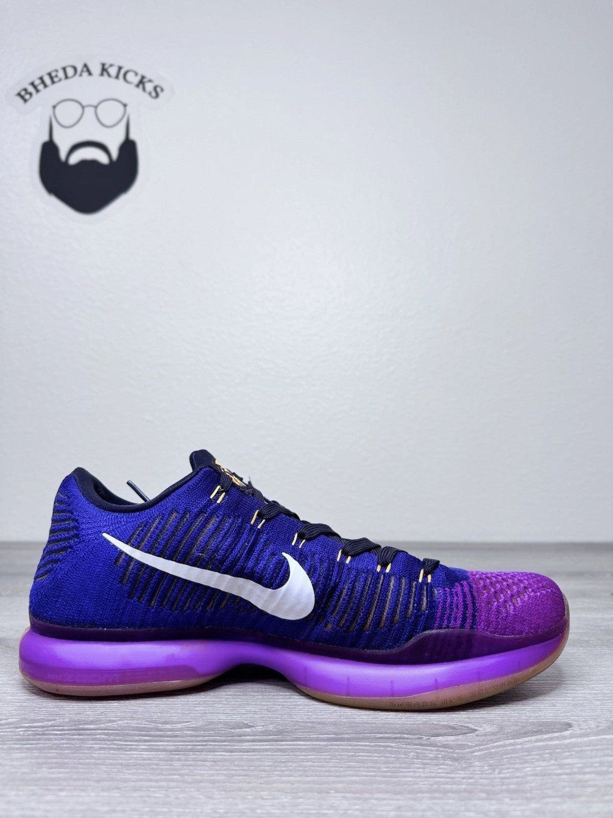 Size 12 - Nike Kobe 10 Elite Low Draft Pick 2015 Purple Yellow Opening Night Asics Ahar Shoes