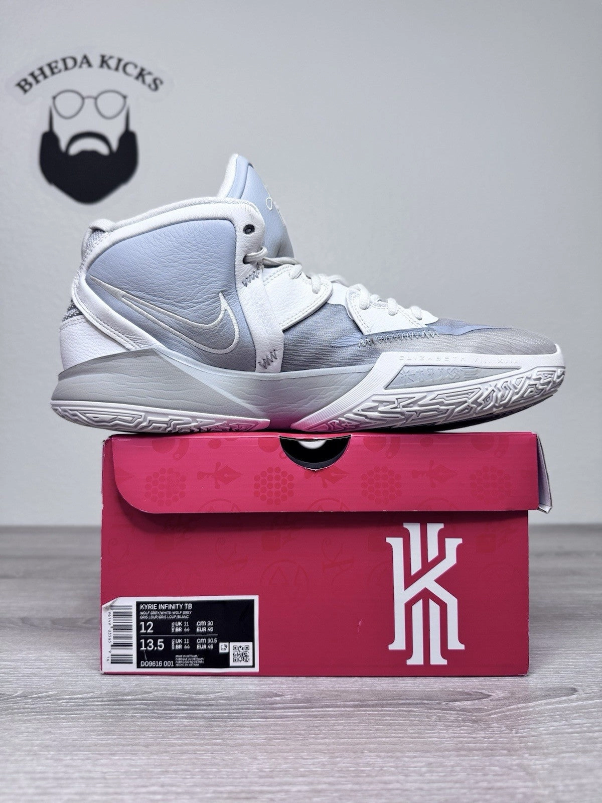 Size 12 - Nike Men's Kyrie Infinity Basketball Black White DO9616-001 Shoes Asics High Top Wrestling Shoes