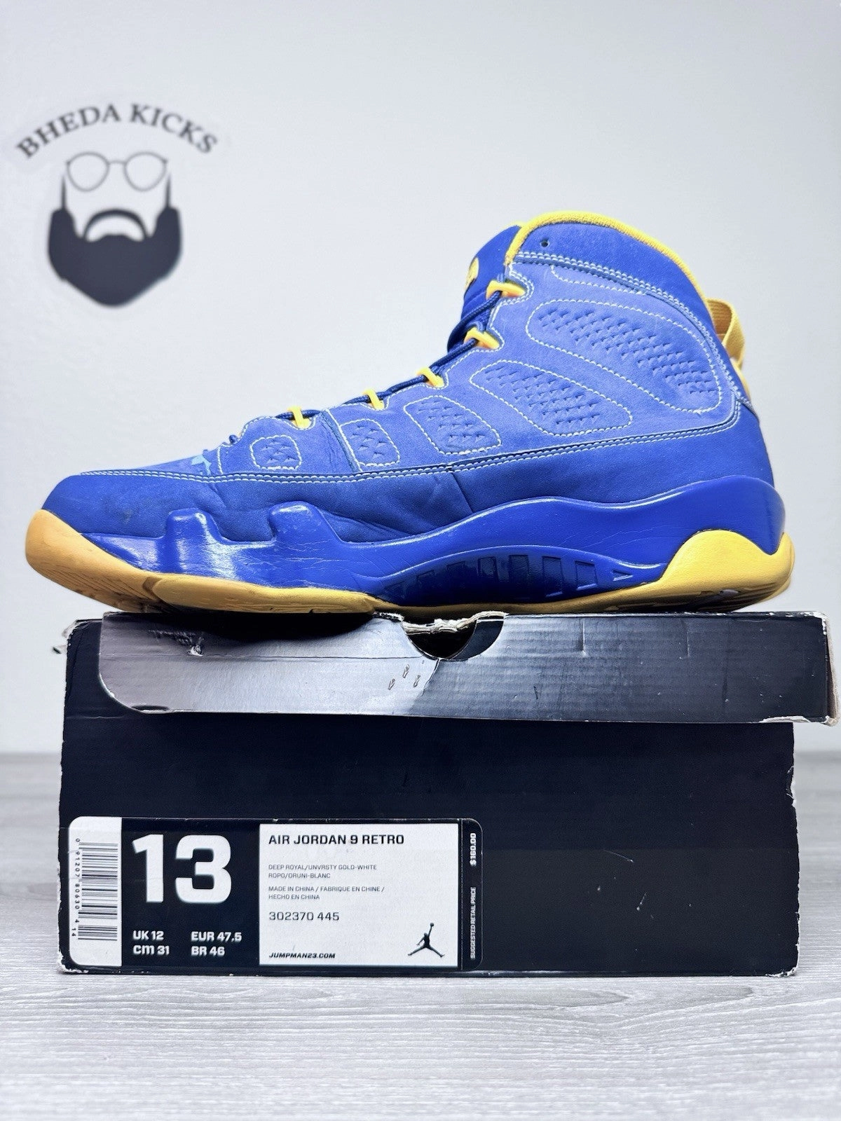 Asics Shoes Nz Size 13 - Nike Air Jordan 9 Retro Calvin Bailey 2012 302370-445 Mens Preowned