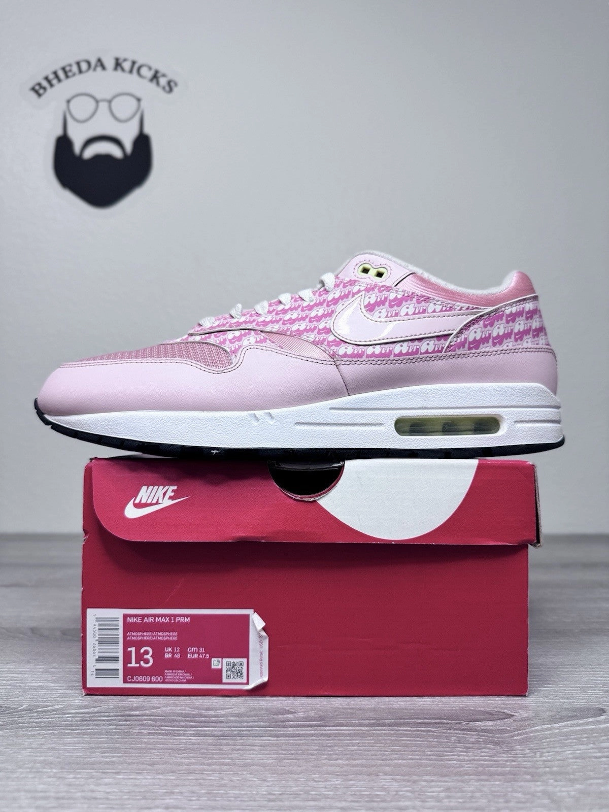 Best Asic Shoe For Supination Size 13 - Nike Air Max 1 Premium Strawberry Lemonade CJ0609-600 Preowned