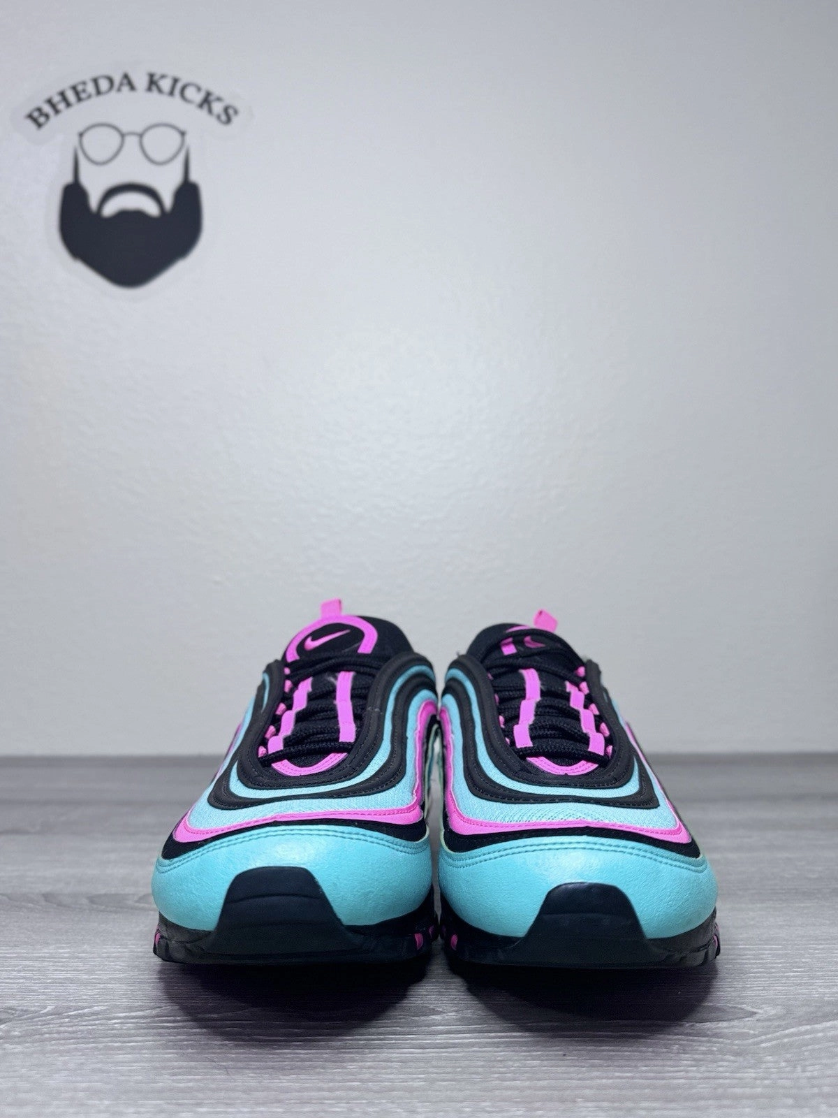 Size 13 - Nike Air Max 97 Hyper Turquoise Preowned (CU4877-300) Authentic Og Asics Nitrofuze 2 Running Shoes