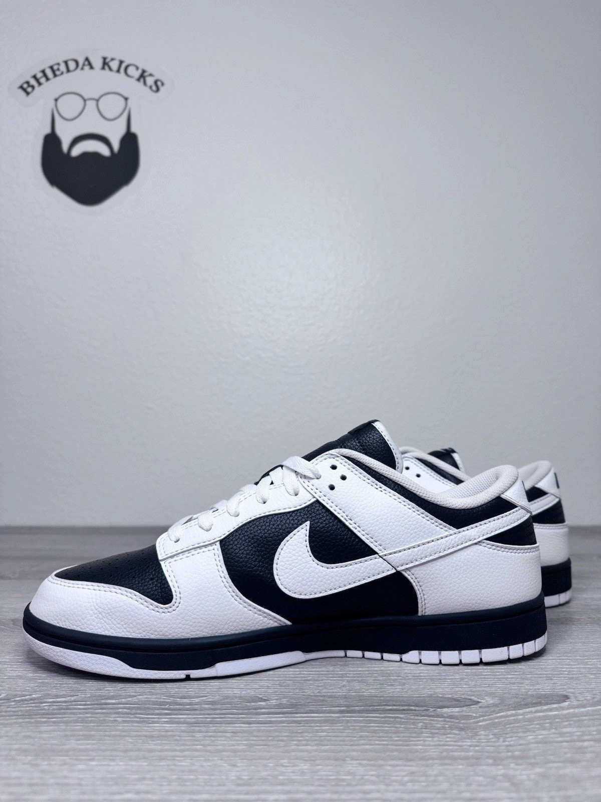 Size 13 - Nike Dunk Low Retro Reverse Panda FD9064-011 Preowned Authentic Asics Training Shoes Uk