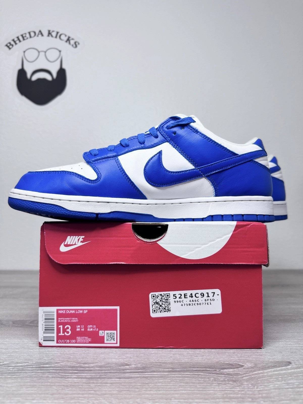 Asics Shoes Jcpenney Size 13 - Nike Dunk Low Retro SP Kentucky 2020 CU1726-100 Preowned Authentic