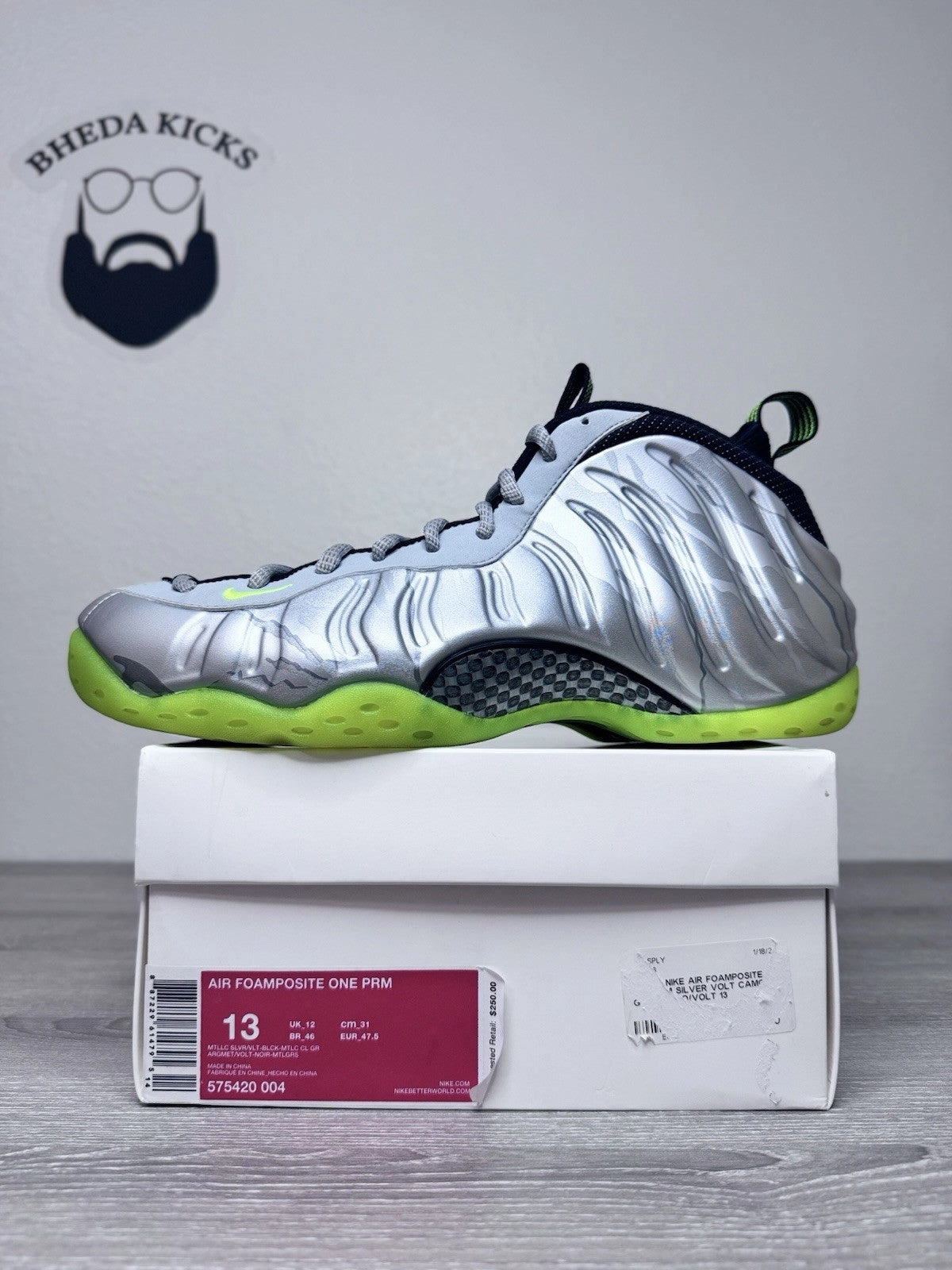 Race Day Shoes Asics Size 13 - Nike Foamposite One PRM Metallic Camo Shoes 575420-004 Mens