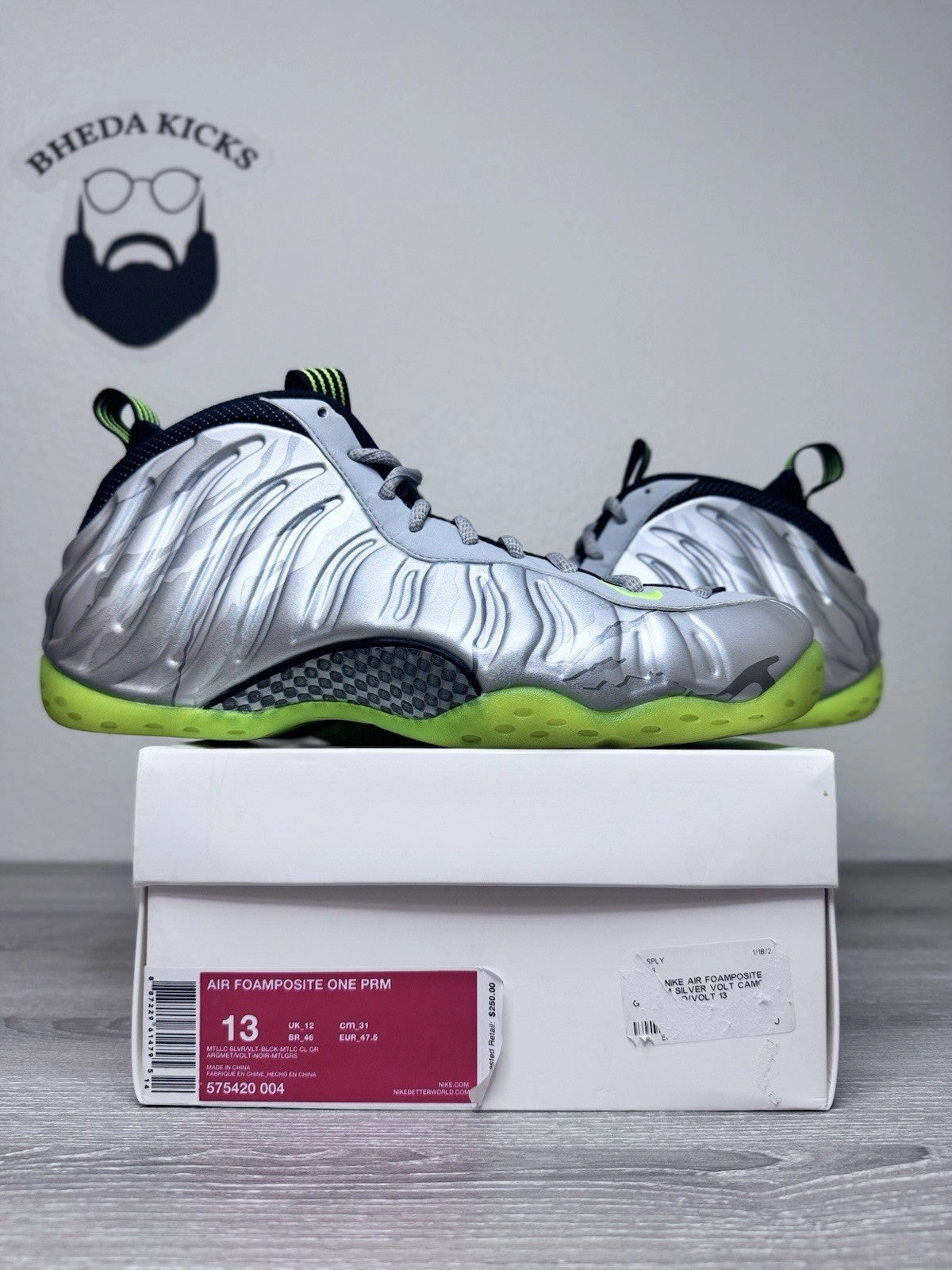 Size 13 - Nike Foamposite One PRM Metallic Camo Shoes 575420-004 Mens Asics Metaspeed Sky Paris Running Shoes