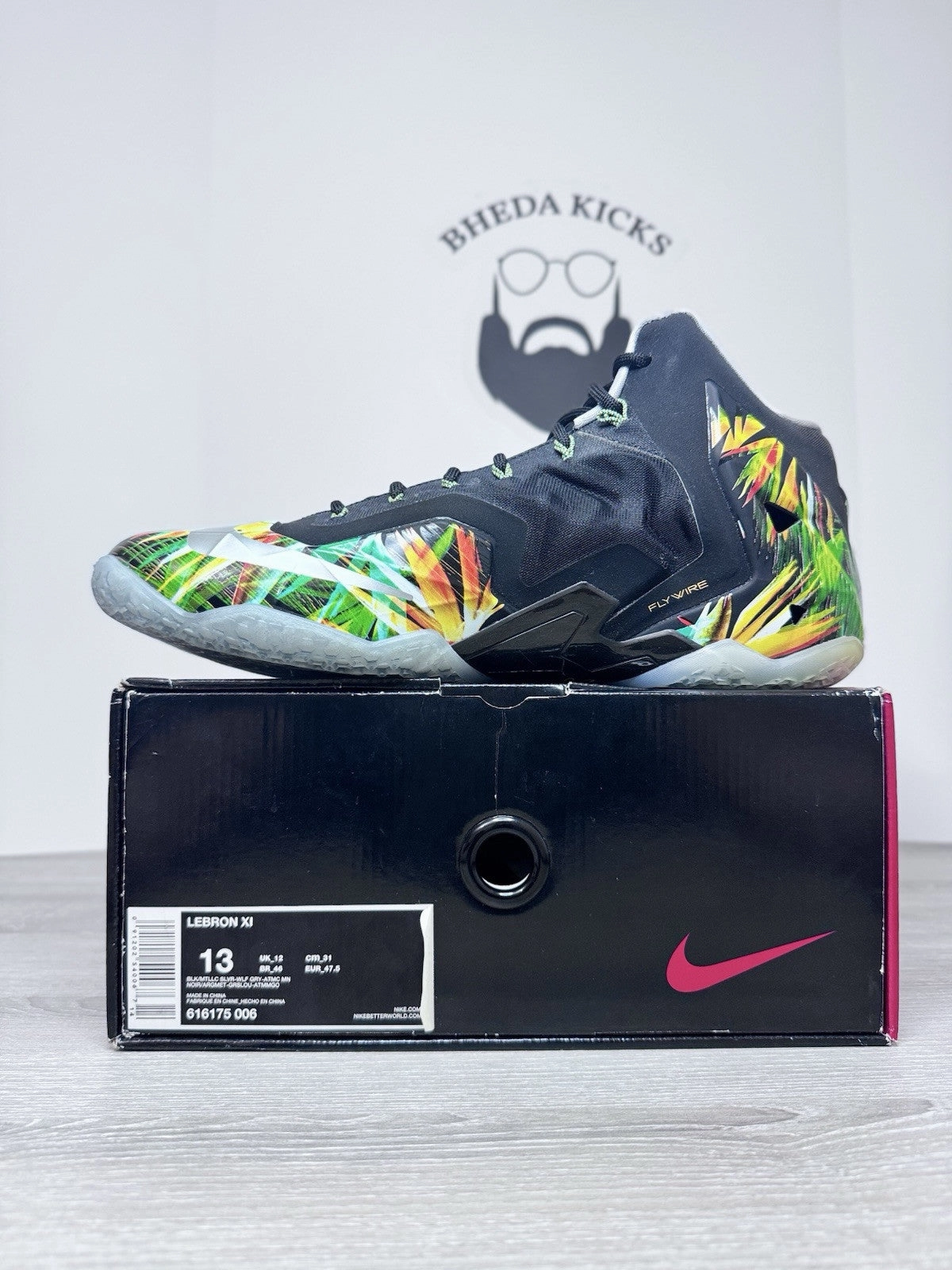 Asics Gel Mai Shoes Size 13 - Nike LeBron XI Everglades 616175-006 Authentic Og NEW DS