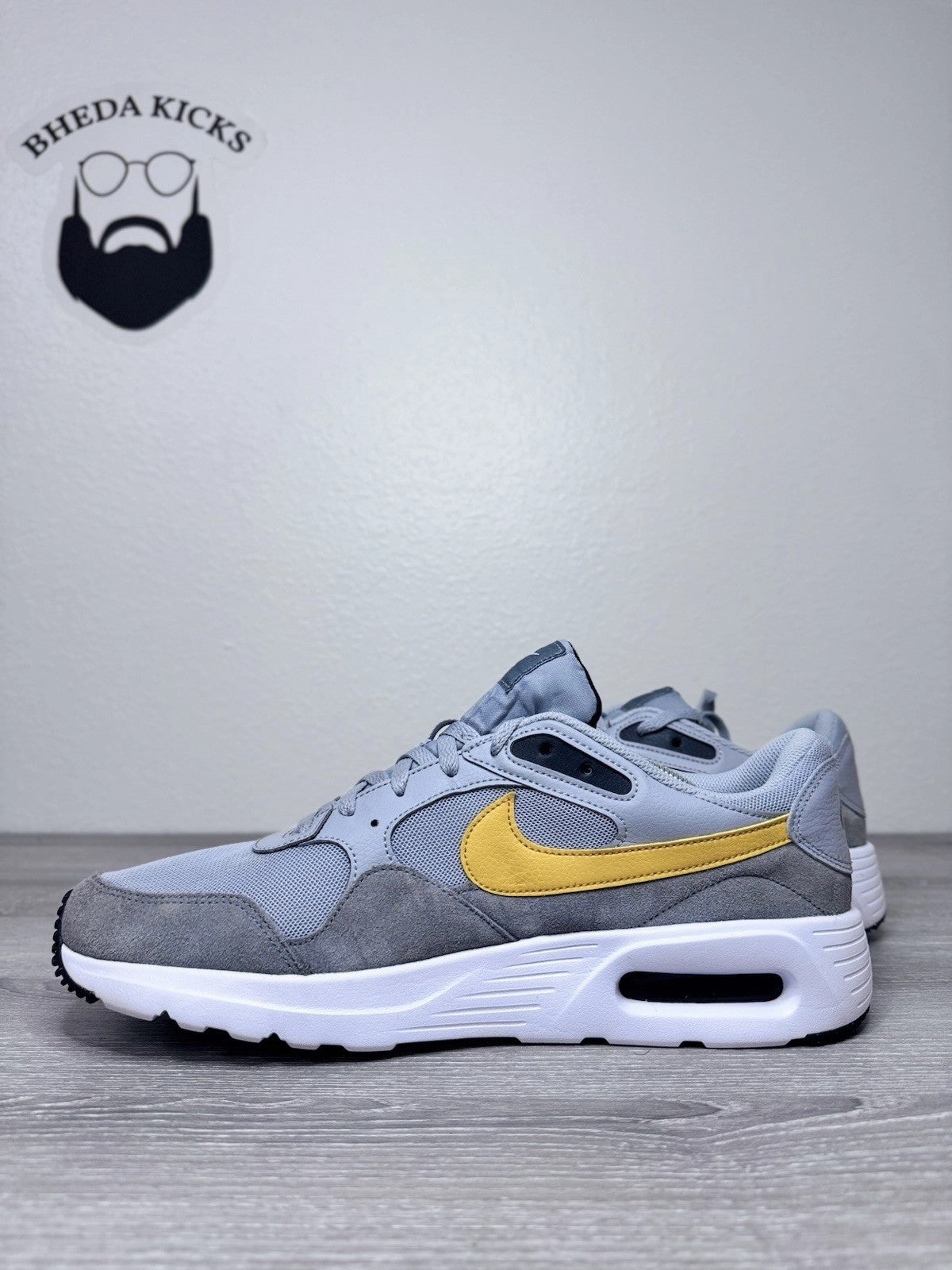 Size 13 - Nike Mens Air Max SC 'Wolf Gray Yellow Ochre' (CW4555-011) Preowned Asics Running Shoes Reviews