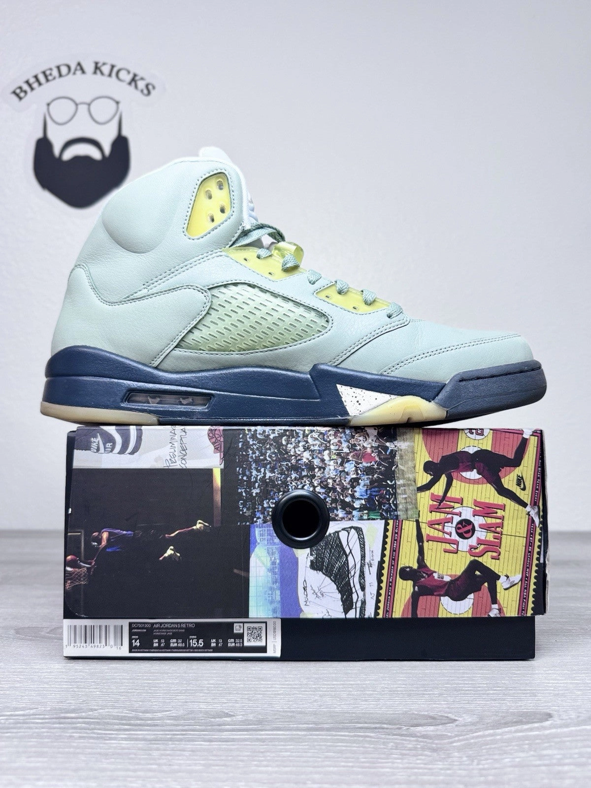 Best Asics Trail Running Shoes Size 14 - Nike Air Jordan 5 Retro Jade Horizon (2022)  DC7501-300 Preowned Clean