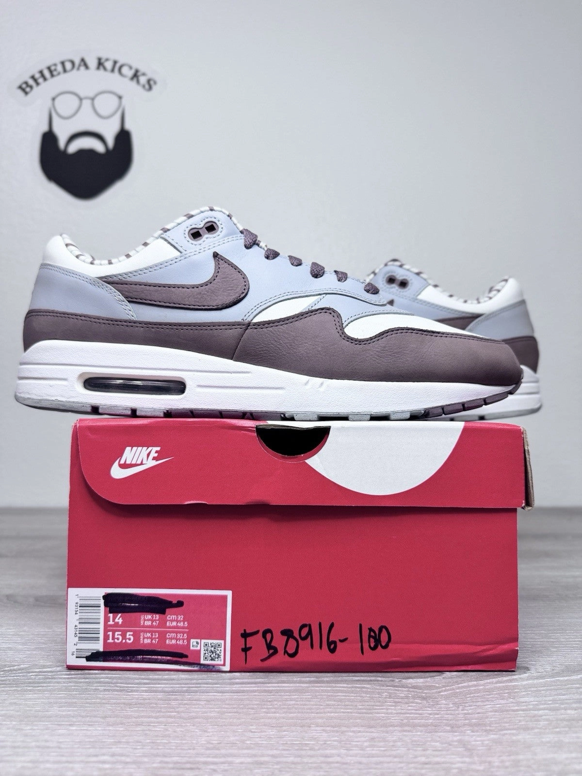 Asics Running Shoes Size Size 14 - Nike Air Max 1 Premium PRM "Shima Shima" FB8916-100 Worn Once