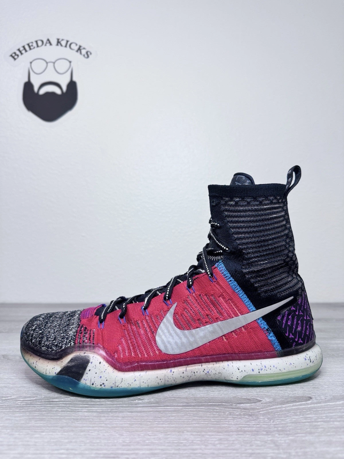 Size 14 - Nike Kobe 10 Elite High What The 2015 815810-900 Preowned Noosa Tri Asics Shoes