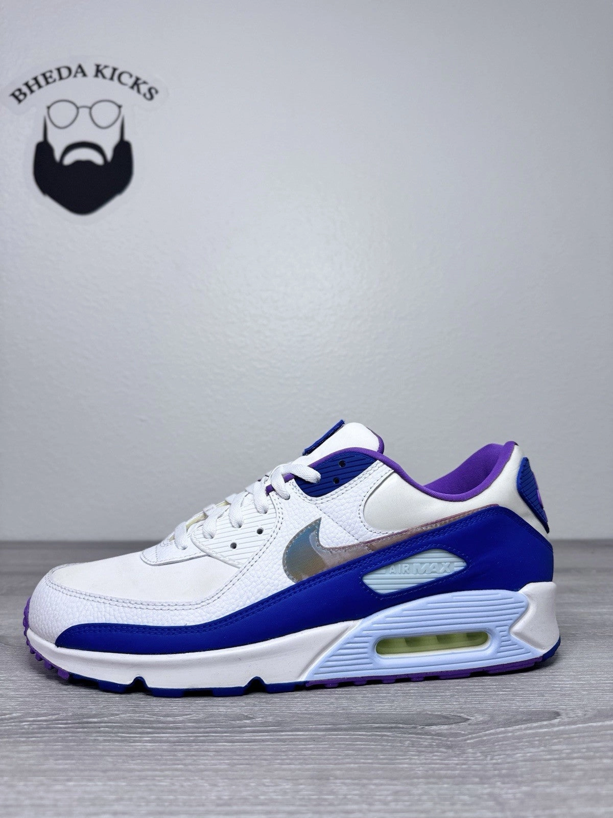 Asics Running Shoes Size 12 Size 15 - Nike Air Max 90 'Easter CT3623-100 White Blue Violet Preowned