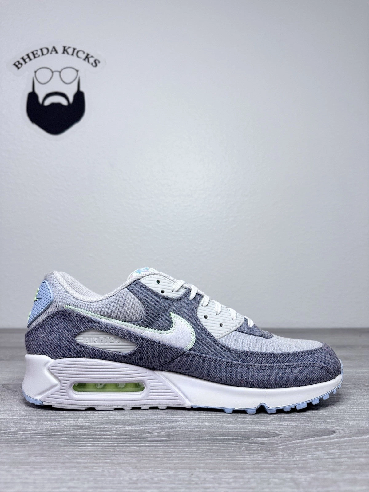 Size 15 - Nike Air Max 90 Recycled Canvas CK6467-001 Preowned Authentic New Asics Shoes 2024