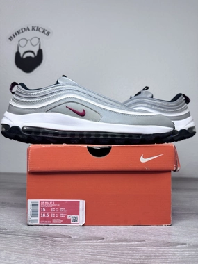 Size 15 - Nike Air Max 97 Golf Silver Bullet CI7538-001 Preowned Authentic Asics Gel-nimbus 23 Running Shoes