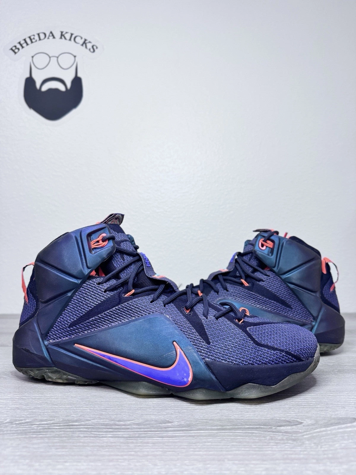 Size 15 - Nike LeBron 12 Instinct 684593-583 Preowned Authentic Og Rare Asics Shoes Us