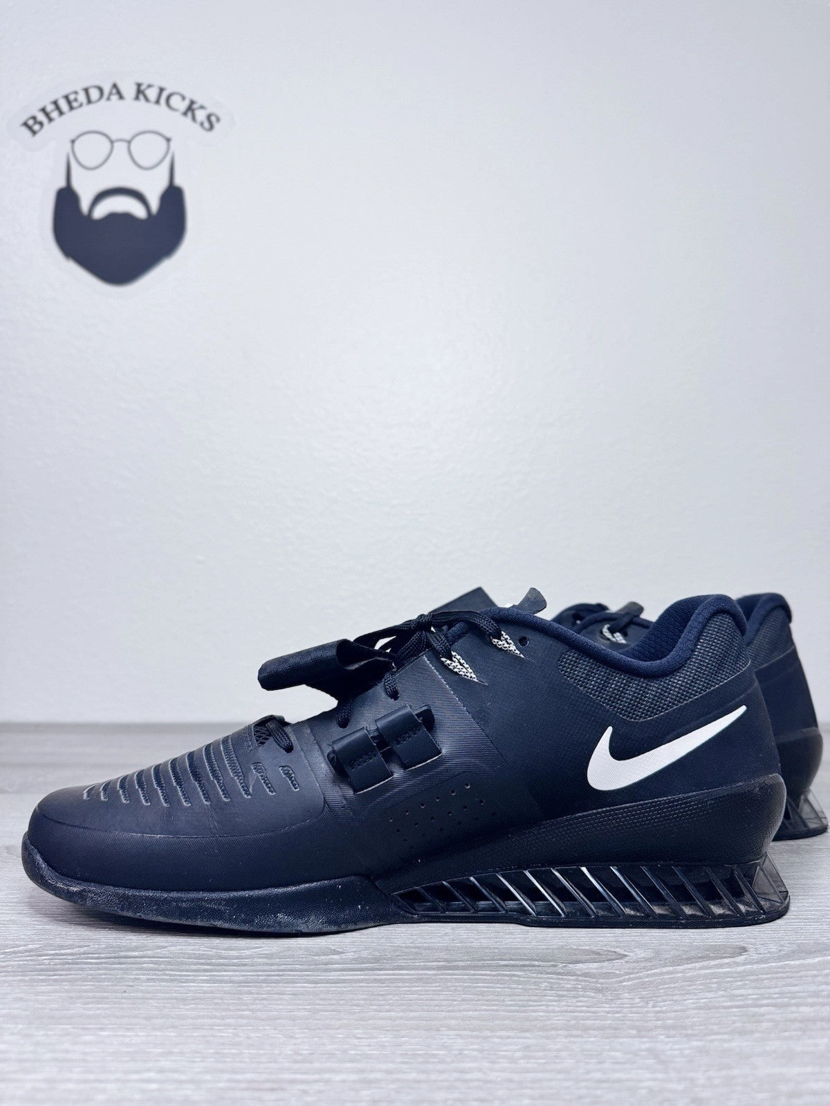 Size 15 - Nike Romaleos 3 Weightlifting Shoes Black White 852933-002 Men's Kiko Kostadinov X Asics Shoes