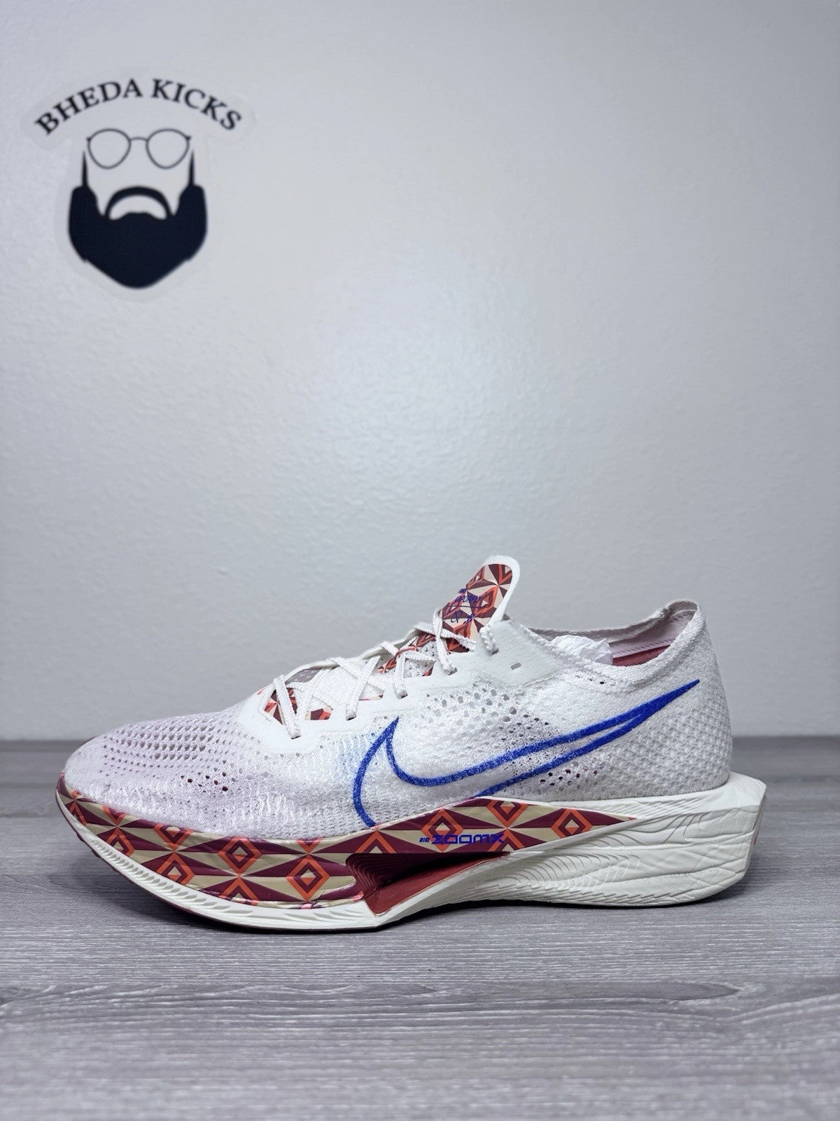 Size 15 - Nike Zoomx Vaporfly Next 3% PRM (FQ7676-100) Preowned Authentic Asics Novak Tennis Shoes