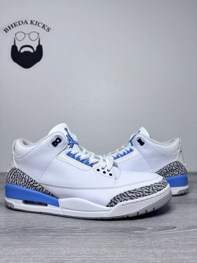 Asics Multicolor Shoes Size 16 - Nike Air Jordan 3 UNC White Blue Grey North Carolina CT8532-104