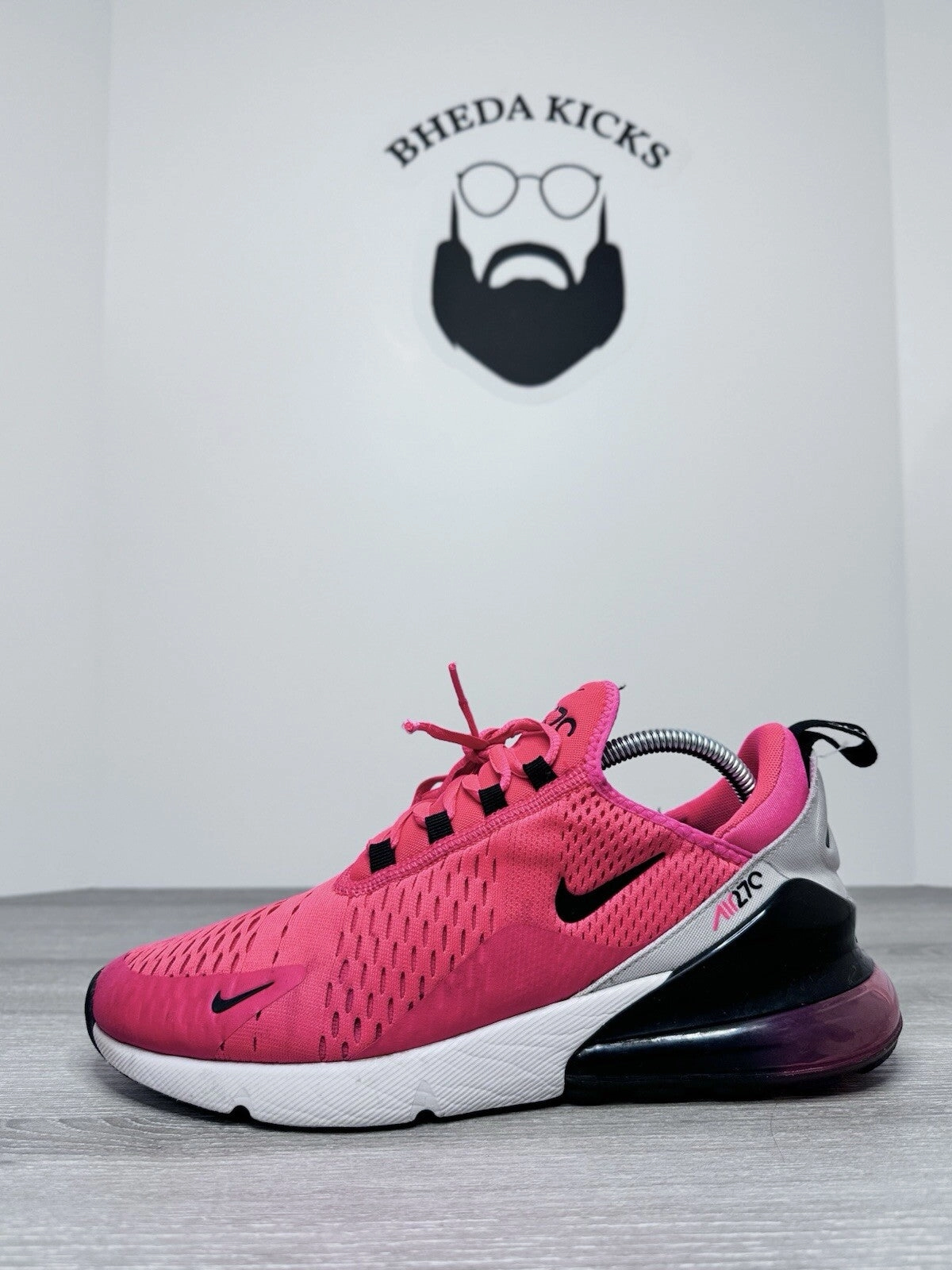 Size 9.5 - Nike Air Max 270 Red Orbit Preowned Authentic BV6078-600 Eastbay Asics Wrestling Shoes