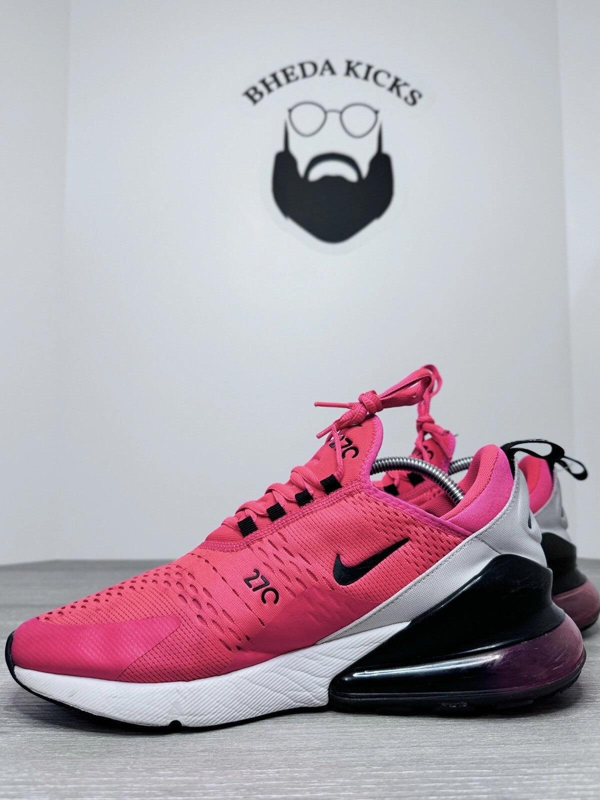 Size 9.5 - Nike Air Max 270 Red Orbit Preowned Authentic BV6078-600 Asics Marathon Shoes 2020