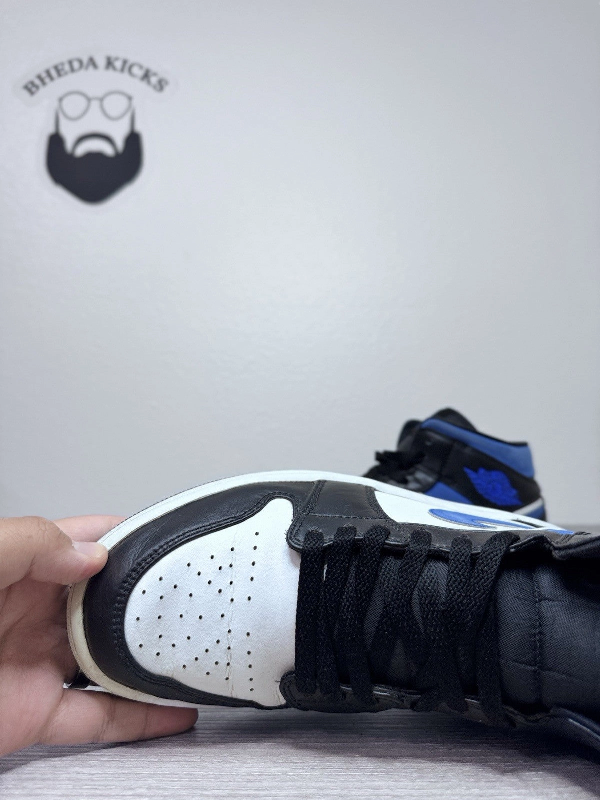 Asics Gtx Running Shoes Size 9.5 - Nike Jordan 1 Mid White Black Racer Blue Men's Sneakers 554724-140