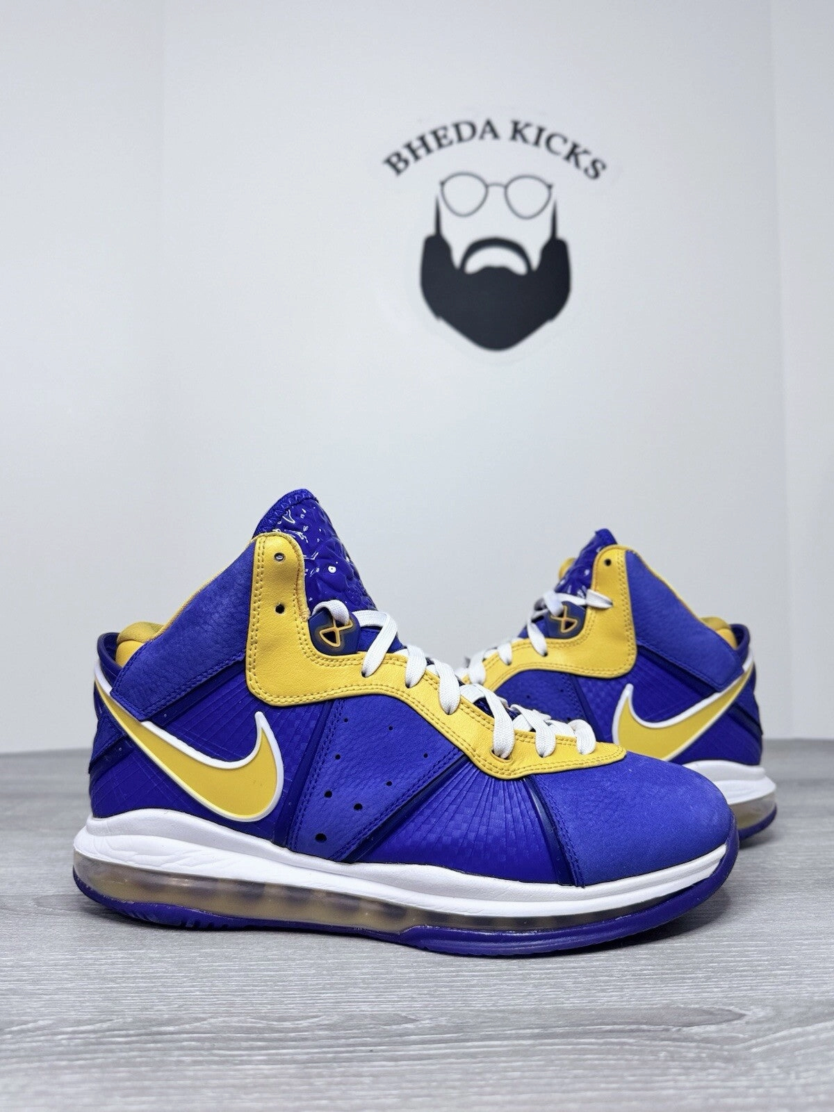 Size 9 - Nike LeBron 8 Lakers - DC8380-500 Preowned Og Authentic Basketball Best Asics Shoes For Tempo Runs
