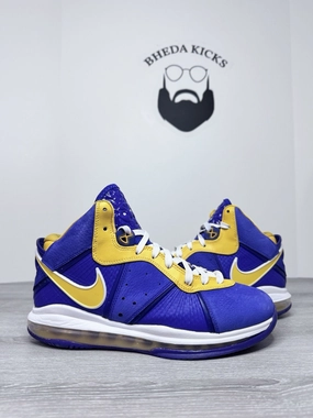 Size 9 - Nike LeBron 8 Lakers - DC8380-500 Preowned Og Authentic Basketball Asics Tennis Shoes Size 8