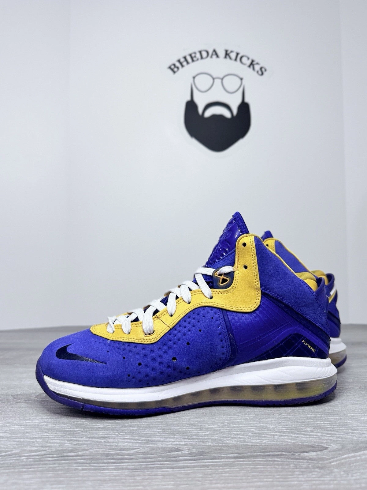 Size 9 - Nike LeBron 8 Lakers - DC8380-500 Preowned Og Authentic Basketball Latest Asics Tennis Shoes