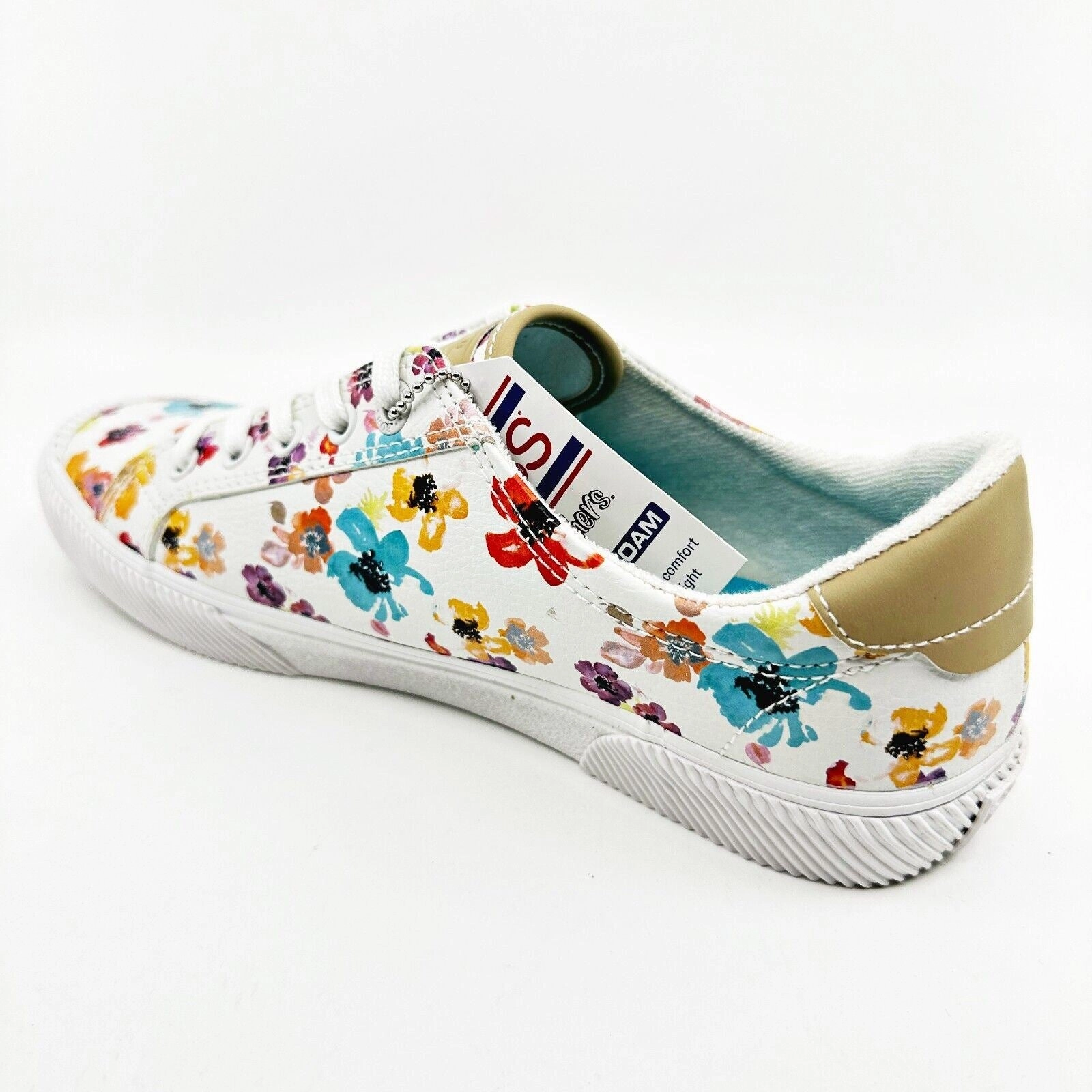 Casual Dress Slip On Shoes Skechers Bobs B Wilder Daisy Dance White Multi Womens Casual Shoes