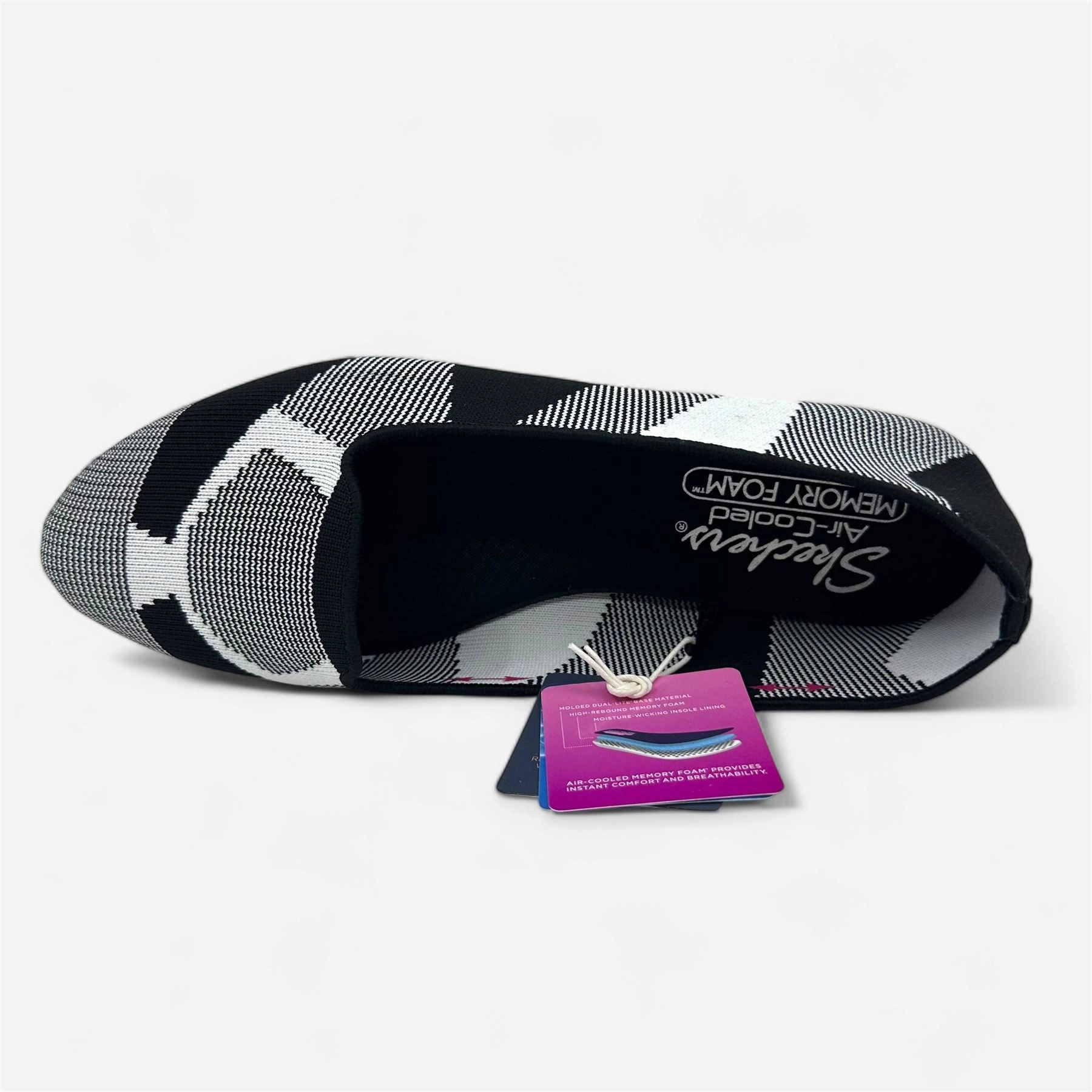 Best Shoe For Underpronation And Flat Feet Skechers Cleo 2.0 Lady Sherlock Black White Womens Casual Stretch Fit Flat