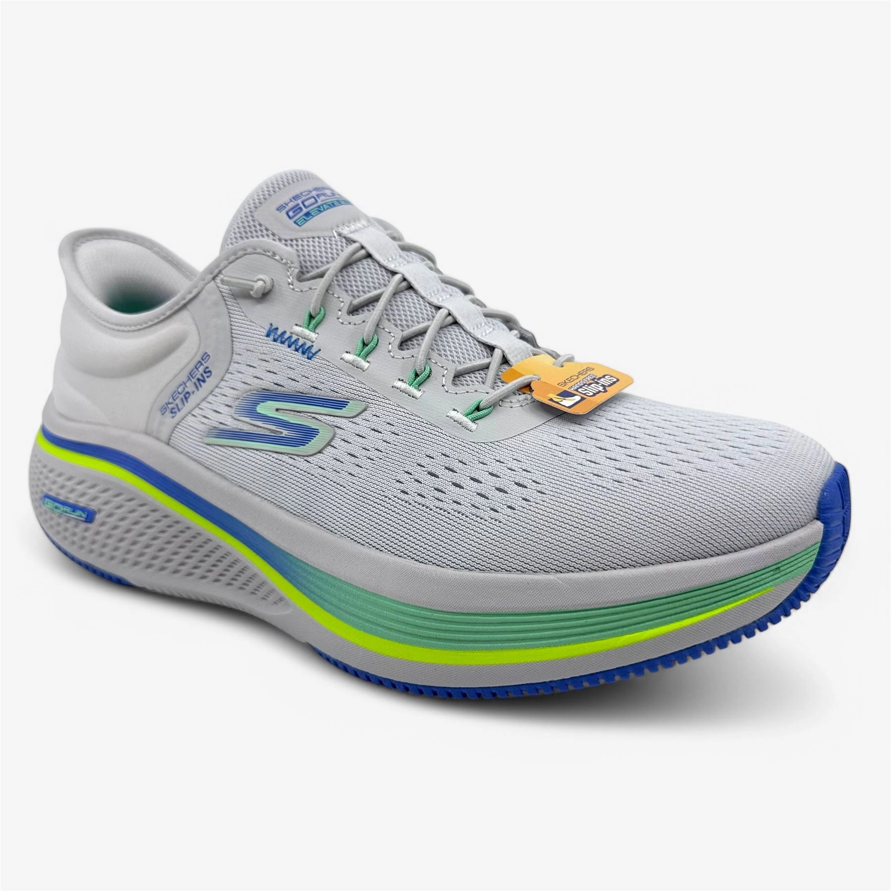 Skechers Go Run Elevate 2.0 Banyan Gray Blue Womens Athletic Sneaker Gel-nimbus 27 Running Shoe