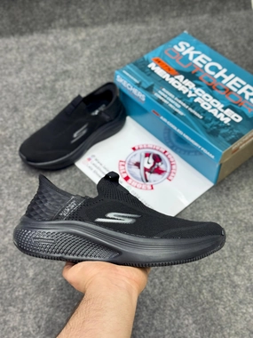 Running Training Shoes Skechers Slip-ins: Max Cushioning Full Black Comfort & Air-Cooled Cushioning | Best Walking