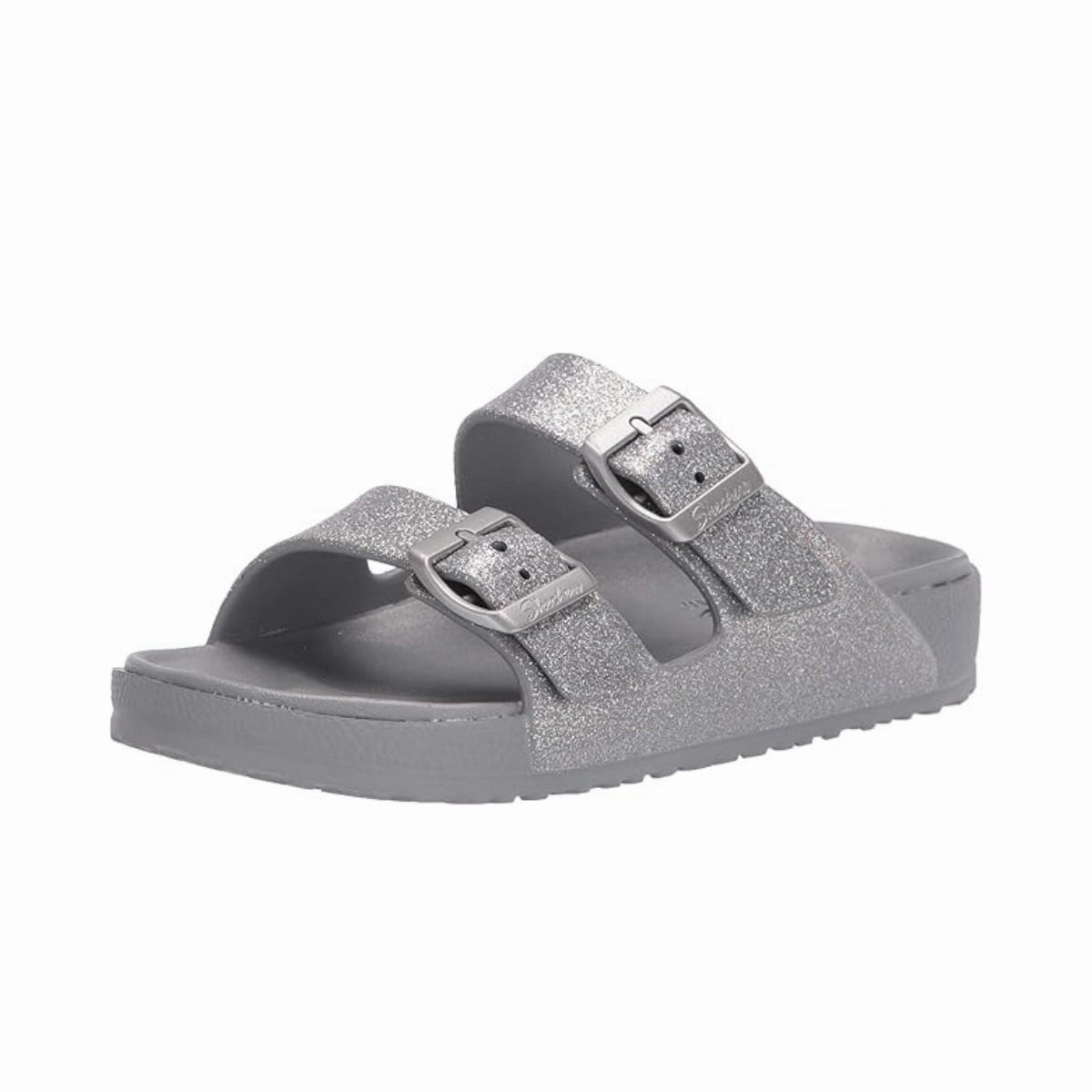 Skechers Women's Luxe fomam Shimmering Sandals -GRY Slippers That Don't Make Your Feet Sweat