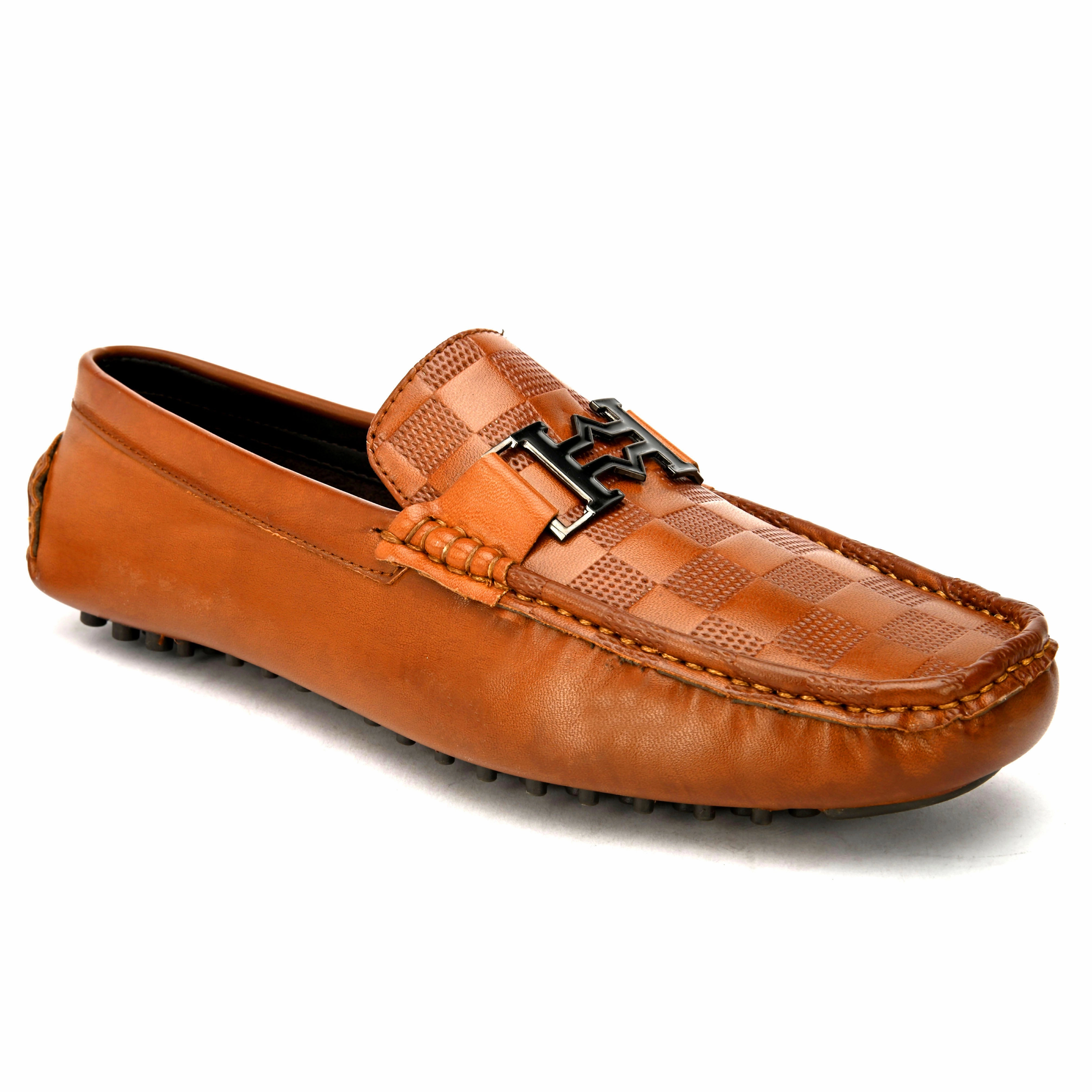 Imperial Tan Moccasin Loafers With Socks And Jeans