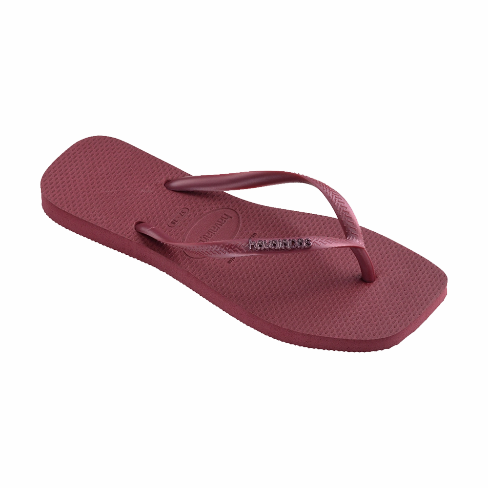 Slim Square Logo Metallic Flip Flops Platform Flip Flops Size 12