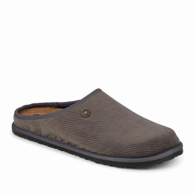 Slip-On Mule Slippers With Grip Sole - INB42002 / 328 239 - Grey House Slitters